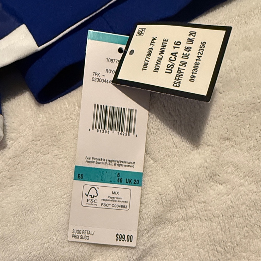 Evan Picone Royal Blue Blazer with White Trim - Picture 6 of 6